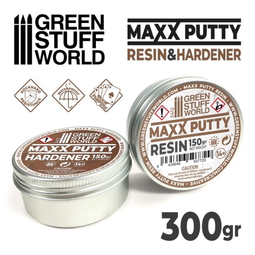 Green Stuff MAXX PUTTY 300gr., Epoxidspachtelmasse (GP 1kg= 46,67€)